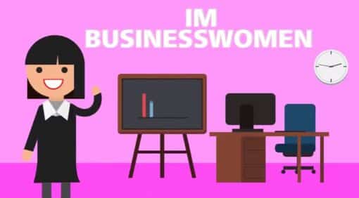 business woman animated