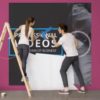 couple wall painting logo