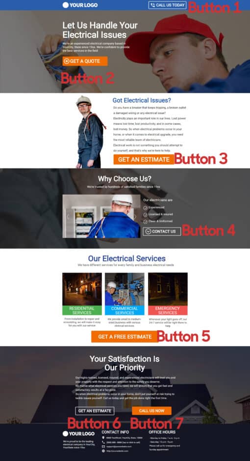 Electrician Landing Page