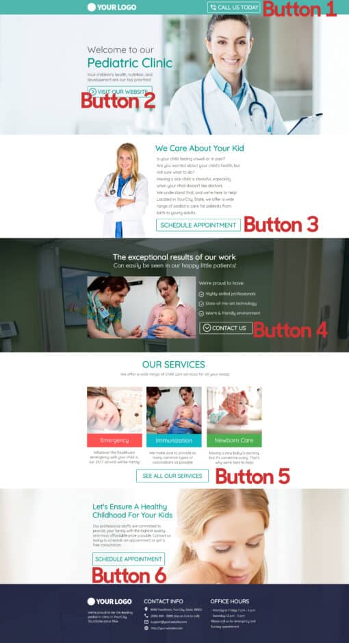 Pediatrician Landing Page