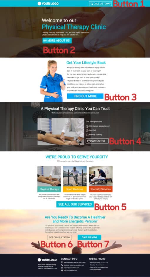 Physical Therapist Landing Page