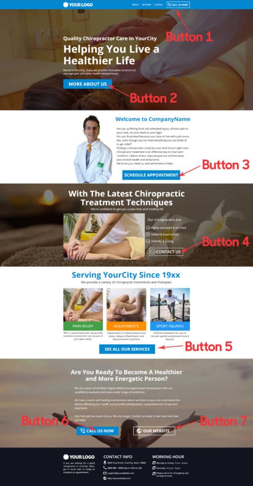 Chiropractor Landing Page